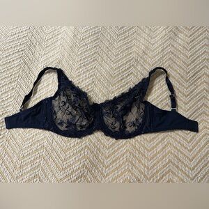 Soma Black Lace Underwire Bra - Size 36G